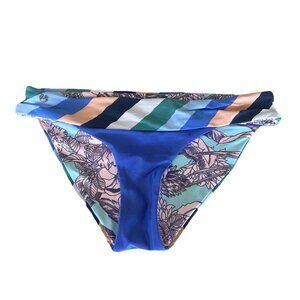 Maaji NWOT M Blue Shimmer Reversible Bikini Bottoms